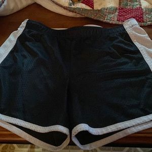 Justice athletic shorts, black and white